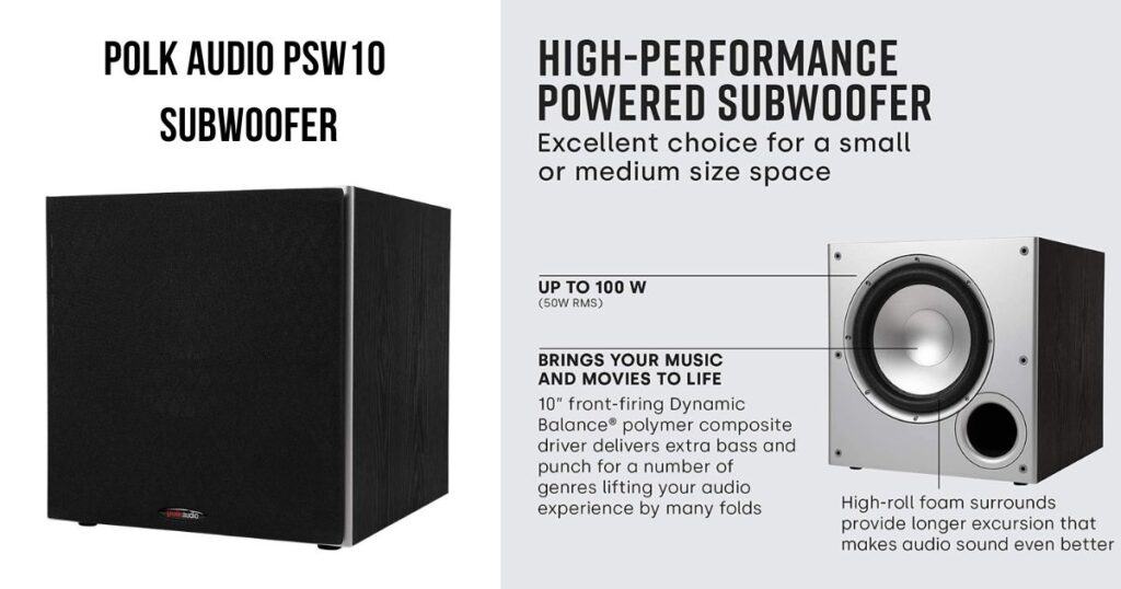 Polk Audio PSW10 10" Powered Subwoofer